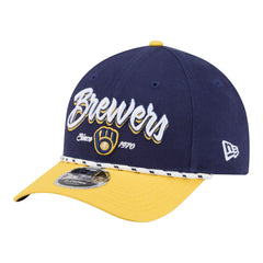 Milwaukee Brewers Team Loyal 9FORTY M-Crown Adjustable Hat Navy/Gold | New Era