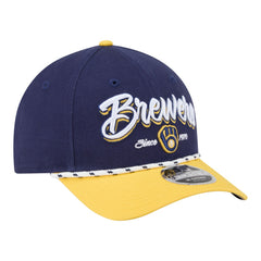 Milwaukee Brewers Team Loyal 9FORTY M-Crown Adjustable Hat Navy/Gold | New Era