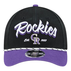 Colorado Rockies Team Loyal 9FORTY M-Crown Adjustable Hat Black/Purple | New Era