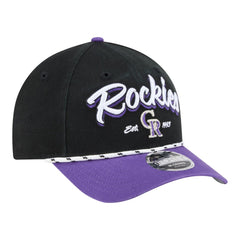 Colorado Rockies Team Loyal 9FORTY M-Crown Adjustable Hat Black/Purple | New Era