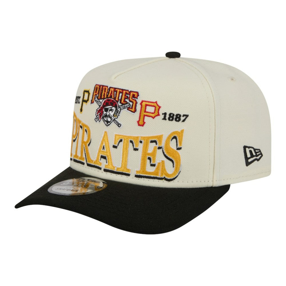 Pittsburgh Pirates Throwback Tri-Hit A-Frame 9FIFTY Adjustable Hat Cream | New Era