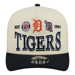 Detroit Tigers Throwback Tri-Hit A-Frame 9FIFTY Adjustable Hat Cream | New Era