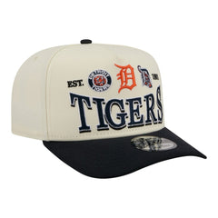 Detroit Tigers Throwback Tri-Hit A-Frame 9FIFTY Adjustable Hat Cream | New Era