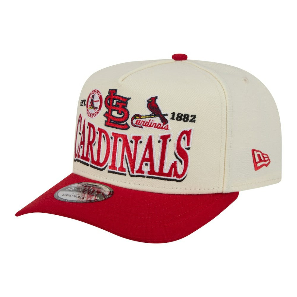 St. Louis Cardinals Throwback Tri-Hit A-Frame 9FIFTY Adjustable Hat Cream | New Era