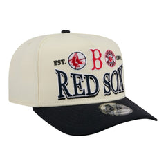 Boston Red Sox Throwback Tri-Hit A-Frame 9FIFTY Adjustable Hat Cream | New Era