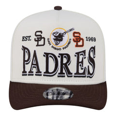 San Diego Padres Throwback Tri-Hit A-Frame 9FIFTY Adjustable Hat Cream | New Era
