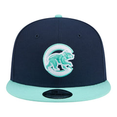 Chicago Cubs 2-Tone Color Pack 9FIFTY Snapback Hat Navy/Turquoise | New Era