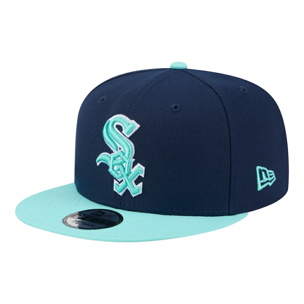 Chicago White Sox Two-Tone Color Pack 9FIFTY Snapback Hat Navy/Turquoise | New Era