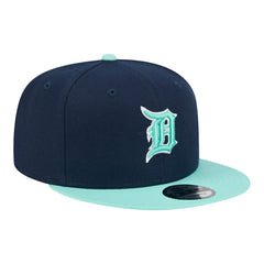 Detroit Tigers 2-Tone Color Pack 9FIFTY Snapback Hat Navy/Turquoise | New Era