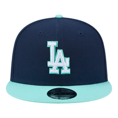 Los Angeles Dodgers 2-Tone Color Pack 9FIFTY Snapback Hat Navy/Turquoise | New Era