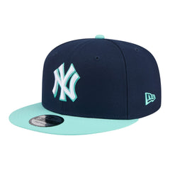 New York Yankees Two-Tone Color Pack 9FIFTY Snapback Hat Navy/Turquoise | New Era