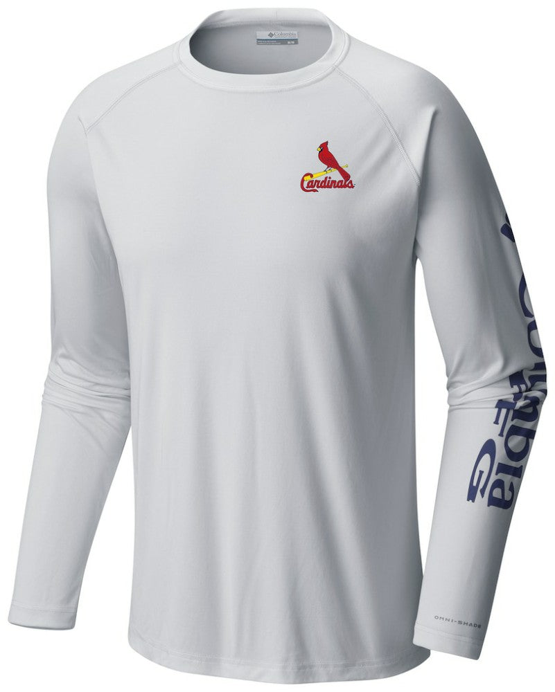 St. Louis Cardinals Terminal Tackle Long Sleeve Shirt White | Columbia
