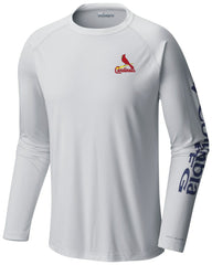 St. Louis Cardinals Terminal Tackle Long Sleeve Shirt White | Columbia
