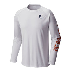 Detroit Tigers Terminal Tackle Long Sleeve Shirt White | Columbia