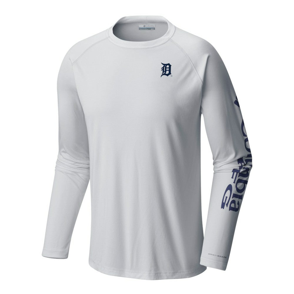 Detroit Tigers Terminal Tackle Long Sleeve Shirt White | Columbia