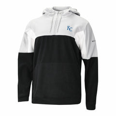 Kansas City Royals Men's Lodge Fleece Quarter-Zip Hoodie Black | Columbia