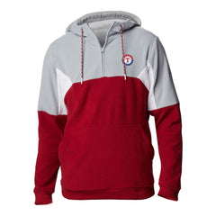 Texas Rangers Men's Lodge Fleece Quarter-Zip Hoodie Red | Columbia