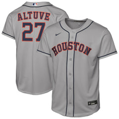 Jose Altuve Houston Astros Youth Road Replica Jersey - Gray