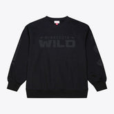 Minnesota Wild Mitchell & Ness Phantom Fleece Crew Neck Sweatshirt Black