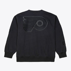 Philadelphia Flyers Mitchell & Ness Phantom Fleece Crew Neck Sweatshirt Black