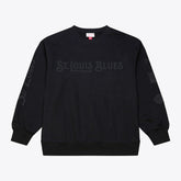 St. Louis Blues Mitchell & Ness Phantom Fleece Crew Neck Sweatshirt Black