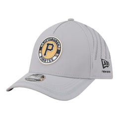 Pittsburgh Pirates Patch 39THIRTY A-Frame M-Crown Perforated Flex Hat Gray | New Era