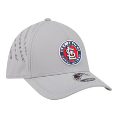 St. Louis Cardinals Patch 39THIRTY A-Frame M-Crown Perforated Flex Hat Gray | New Era