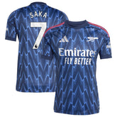 Bukayo Saka Arsenal 2025/26 Away Replica Player Jersey Blue - Adidas