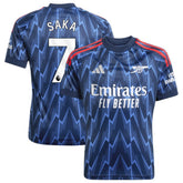 Bukayo Saka Arsenal Youth 2025/26 Away Replica Player Jersey Blue - Adidas