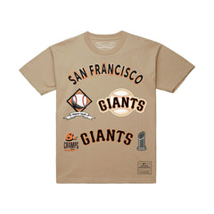 San Francisco Giants Legacy Defined T-Shirt Cream | Mitchell & Ness