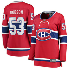 Noah Dobson Montreal Canadiens Fanatics Women's Home Breakaway Jersey Red