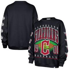Cleveland Guardians Women's Trendy Team Go Big Oversized Sweatshirt Navy | 47 brand