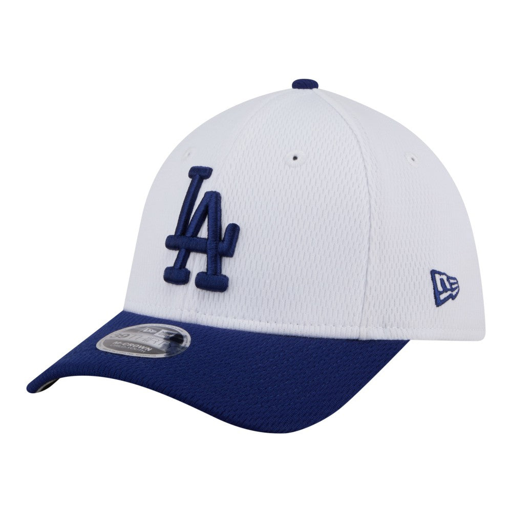 Los Angeles Dodgers Youth Baseball 39THIRTY M-Crown Flex Hat White/Royal | New Era