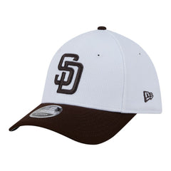 San Diego Padres Youth Baseball 39THIRTY M-Crown Flex Hat White/Brown | New Era
