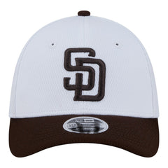 San Diego Padres Youth Baseball 39THIRTY M-Crown Flex Hat White/Brown | New Era