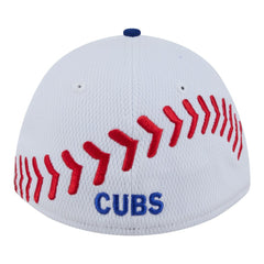 Chicago Cubs Youth Baseball 39THIRTY M-Crown Flex Hat White/Royal | New Era