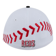 Cincinnati Reds Youth Baseball 39THIRTY M-Crown Flex Hat White/Red | New Era