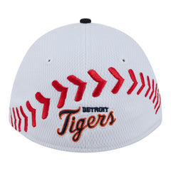 Detroit Tigers Youth Baseball 39THIRTY M-Crown Flex Hat White/Navy | New Era