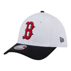 Boston Red Sox Youth Baseball 39THIRTY M-Crown Flex Hat White/Navy | New Era