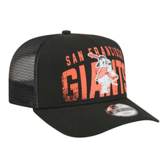 San Francisco Giants Youth Logo Fade A-Frame 9FIFTY Snapback Hat Black | New Era