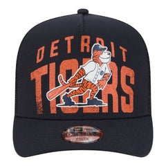 Detroit Tigers Youth Logo Fade A-Frame 9FIFTY Snapback Hat Navy | New Era