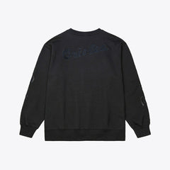 Baltimore Orioles Phantom Fleece Crewneck Sweatshirt Black | Mitchell & Ness