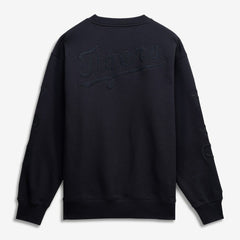 Detroit Tigers Phantom Fleece Crewneck Sweatshirt Black | Mitchell & Ness