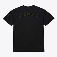 Milwaukee Brewers Cooperstown Collection Phantom T-Shirt Black | Mitchell & Ness