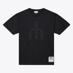 Seattle Mariners Cooperstown Collection Phantom T-Shirt Black | Mitchell & Ness