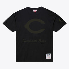 Cincinnati Reds Cooperstown Collection Phantom T-Shirt Black | Mitchell & Ness