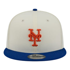 New York Mets Localized 9FIFTY Snapback Hat Cream/Royal | New Era