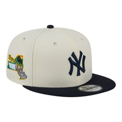 New York Yankees Localized 9FIFTY Snapback Hat Cream/Navy | New Era