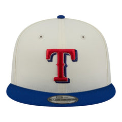 Texas Rangers Localized 9FIFTY Snapback Hat Cream/Royal | New Era