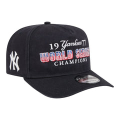 New York Yankees 1977 World Series Champions Throwback 9FIFTY A-Frame Snapback Hat Navy | New Era